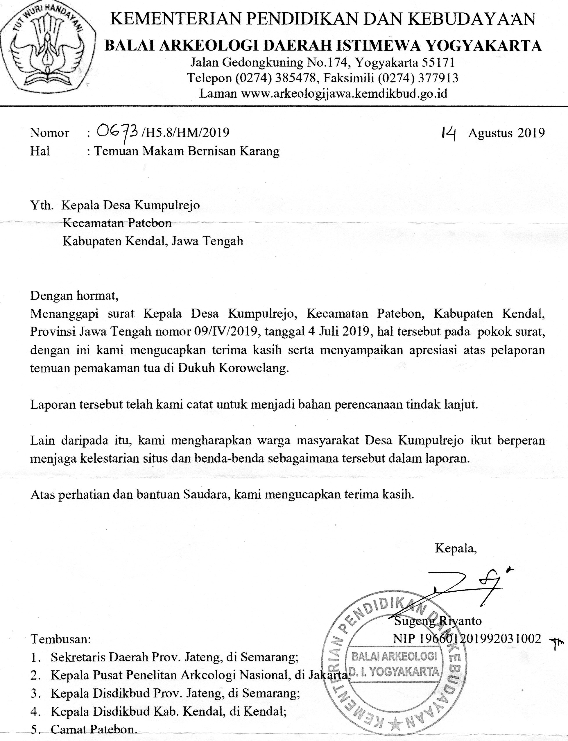 Tanggapan Balai Arkeologi Daerah Istimewa Yogyakarta Jilid II